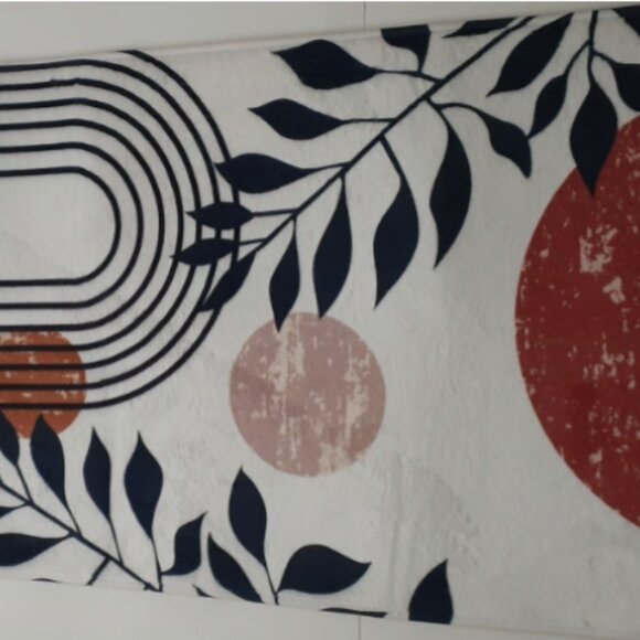 Abstract Leaf Design Bath Mat 20 x 30 - Picture 2 of 7